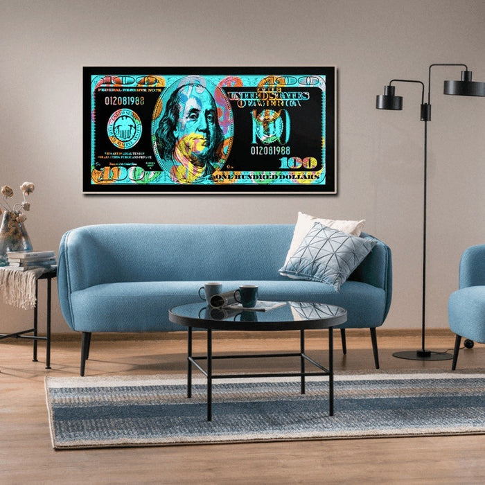 Money Hundred Dollars Canvas Print: A Bold Statement for Your Walls