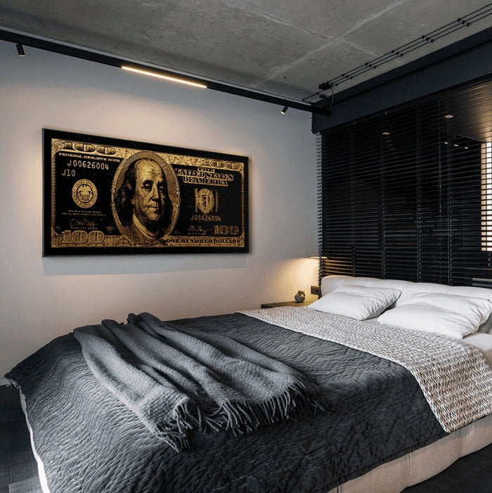 Money Hundred Dollars Canvas Print: A Bold Statement for Your Walls