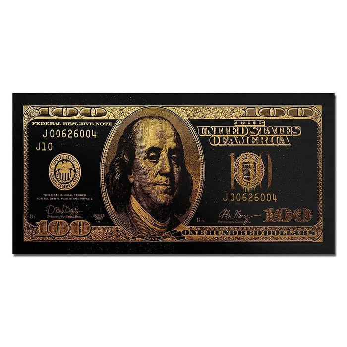 Money Hundred Dollars Canvas Print: A Bold Statement for Your Walls