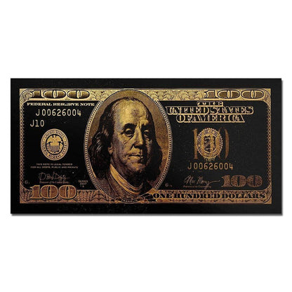 Money Hundred Dollars Canvas Print: A Bold Statement for Your Walls