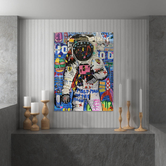 Moondance - First Man on the Moon Playful Graffiti