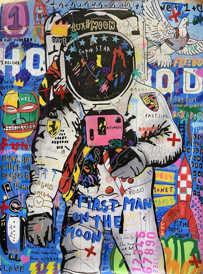 Moondance - First Man on the Moon Playful Graffiti