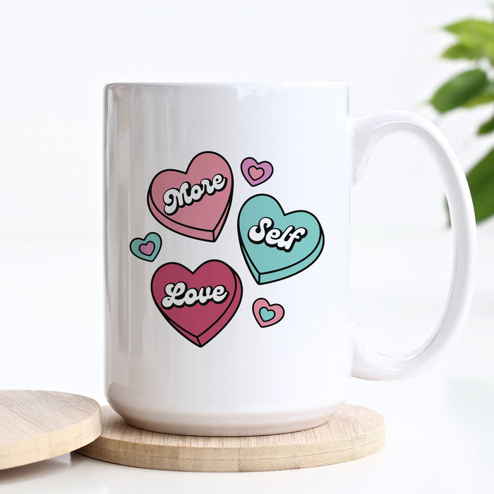 More Self Love Candy Hearts Mug