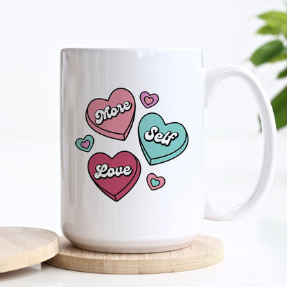 More Self Love Candy Hearts Mug