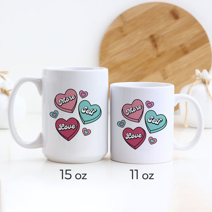 More Self Love Candy Hearts Mug