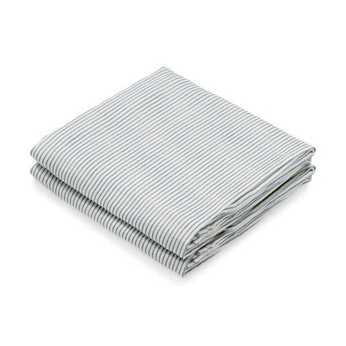 Muslin Cloth Printed Pack of 2 Classic Stripes Blue