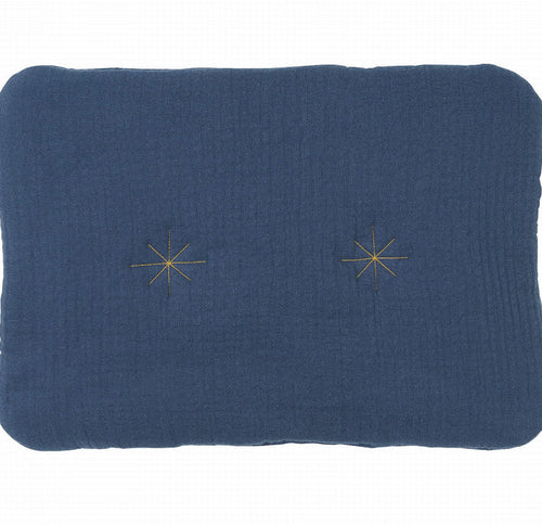 Muslin Pillow Dark Blue