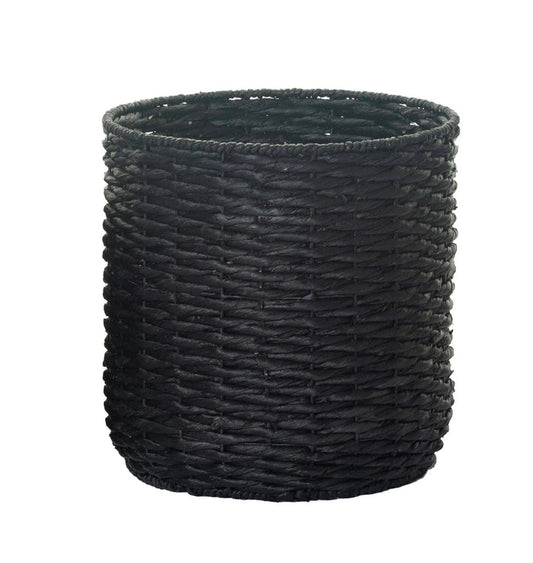 Napili Black Water Hyacinth Basket: Medium Replica Plants and Decor
