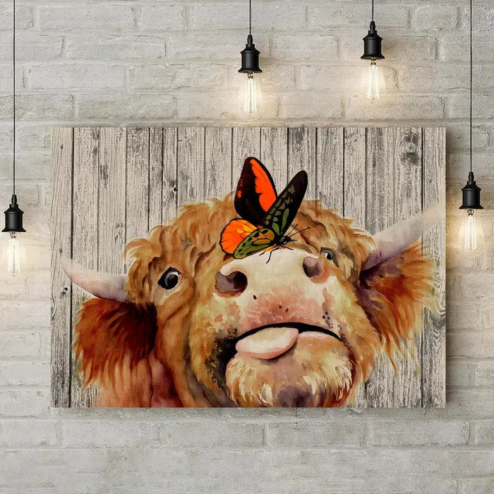 Nature's Comedy: Butterfly and Cow Interaction Funny