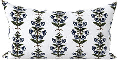 Spruce Berry Petunia Block Printed Canvas Pillow Cover: Available in 10 Sizes - Annabel Bleu