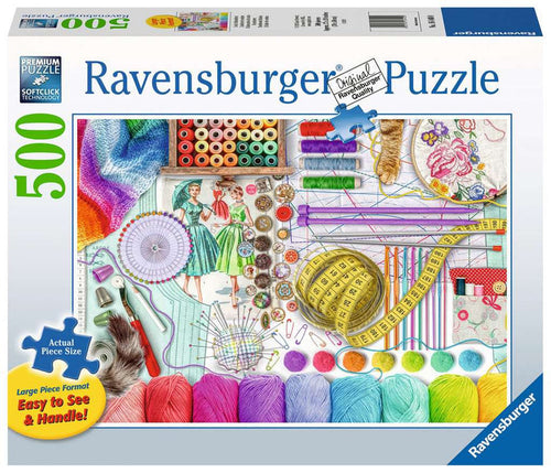 Needlework Station - 500 Piece Large Format Puzzle
