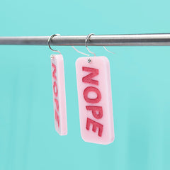 Nope Earrings - Pinks