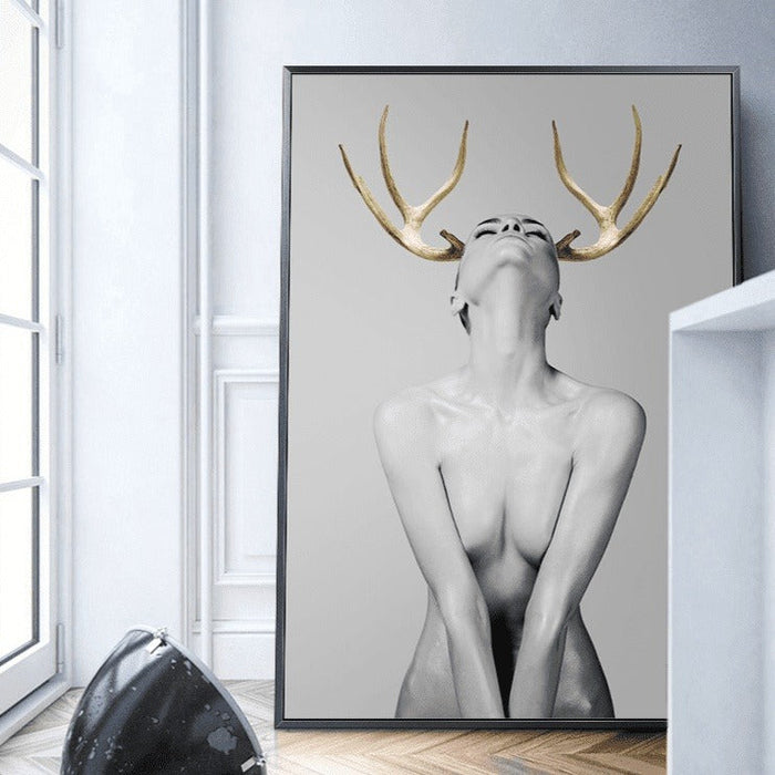 Nordic Antlers Girl - Personalized