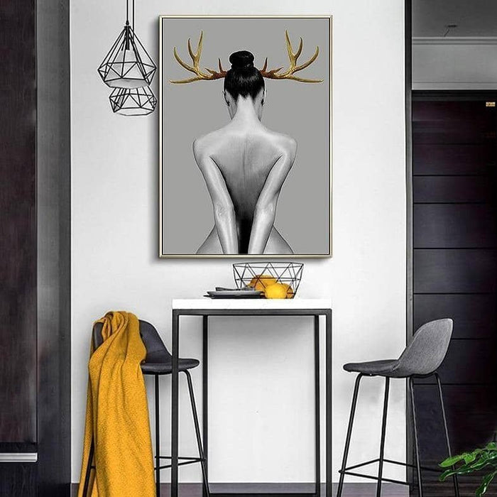 Nordic Antlers Girl - Personalized