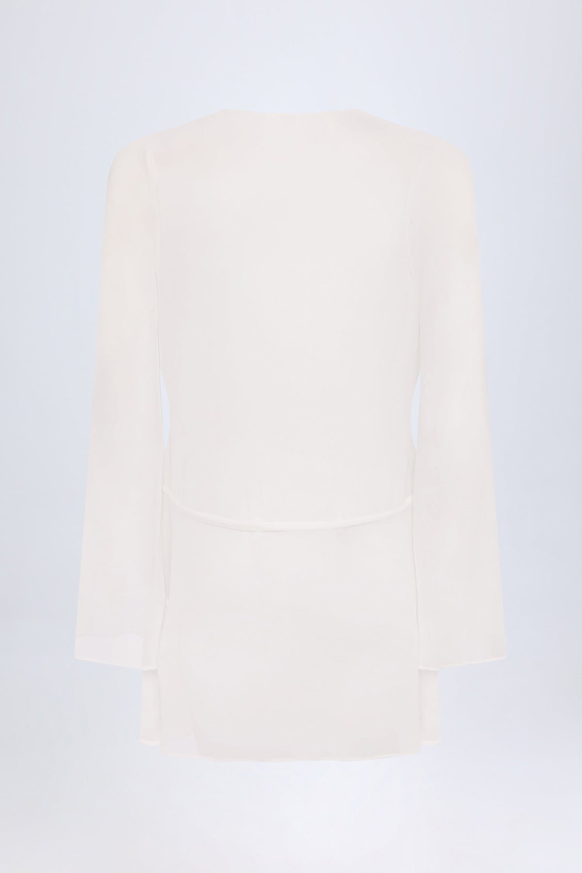 Cowl-Neck Mini Dress in White
