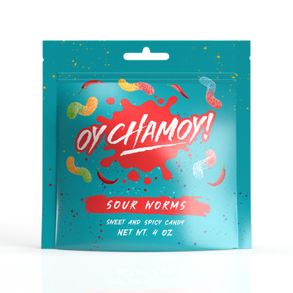 Oy Chamoy! Sour Gummy Worms 4 Oz.