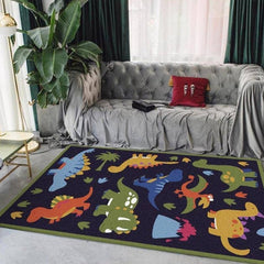 Playful Funny Dinosaur Area Rug - Whimsical Living Room Decor