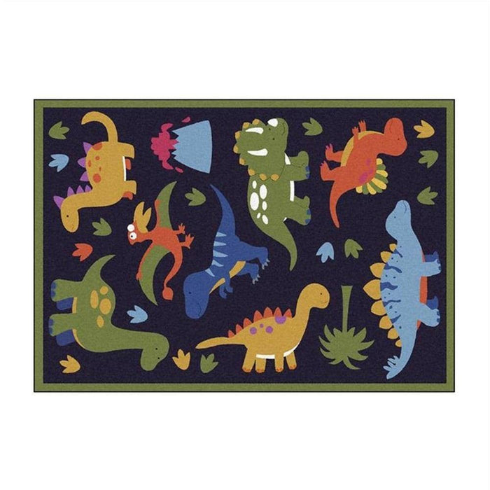 Playful Funny Dinosaur Area Rug - Whimsical Living Room Decor