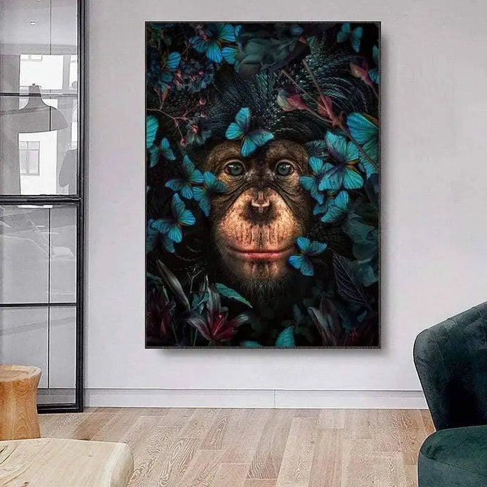 Playful Headphone Gorilla - Whimsical