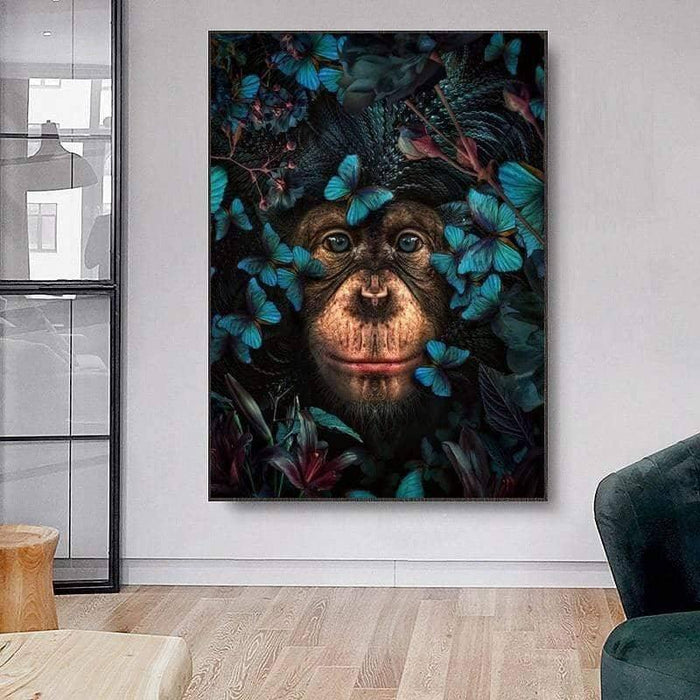 Playful Headphone Gorilla - Whimsical