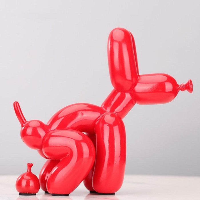 Poop Balloon Dog Statue - Playful Whimsical Decor