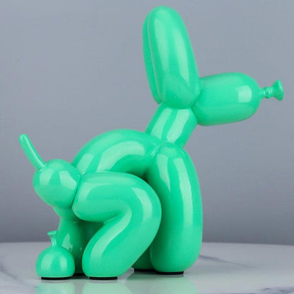 Poop Balloon Dog Statue - Playful Whimsical Decor