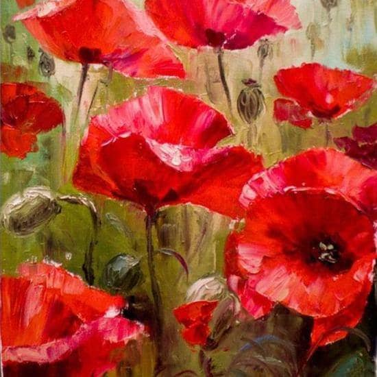 Poppy Flower DIY Canvas Painting Ideas - Personalized Artistic Decor