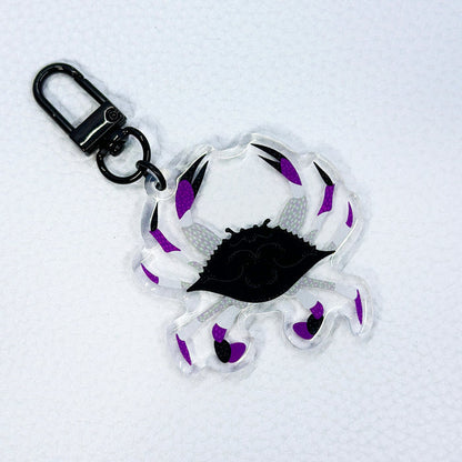 PRIDE Crab Acrylic Keychain - Asexual