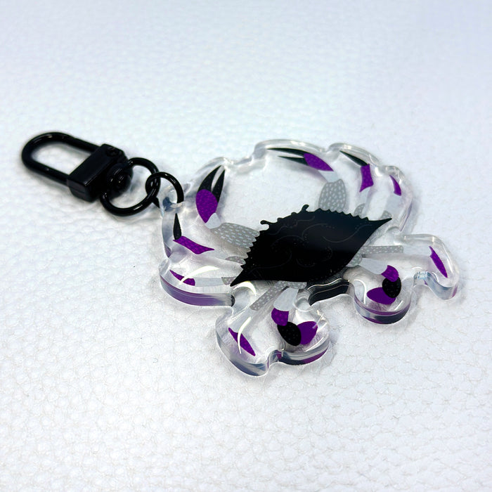 PRIDE Crab Acrylic Keychain - Asexual