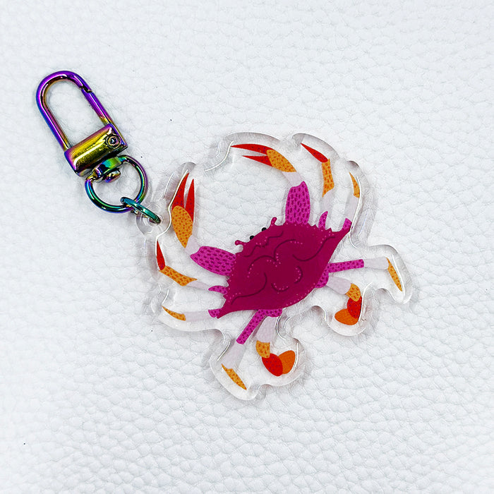 PRIDE Crab Acrylic Keychain - Lesbian