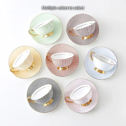 Regal Finery: Elegant Porcelain Tea Cup Set