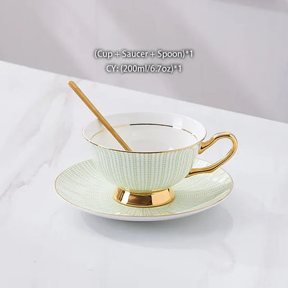 Regal Finery: Elegant Porcelain Tea Cup Set