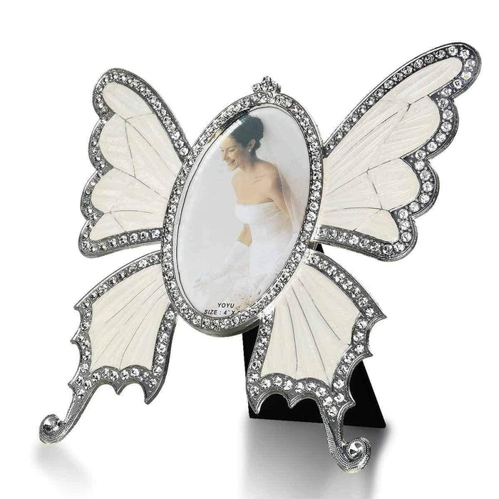 Rhinestone Ellipse Picture Frame - Glamorous Elegance
