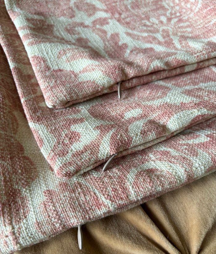 Sale: 12x18” Blush & Cream Floral Pillow Cover - Annabel Bleu