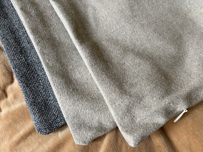 Sale: 12x18 Pillow Cover Beige or Grey Striped - Annabel Bleu