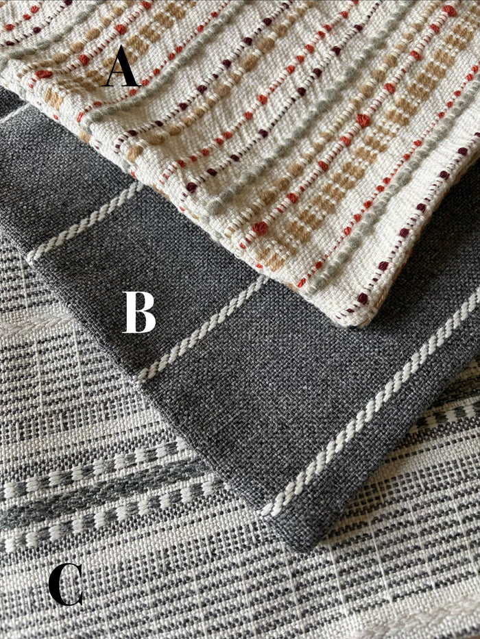 Sale: 12x21 Striped Pillow Cover - Annabel Bleu