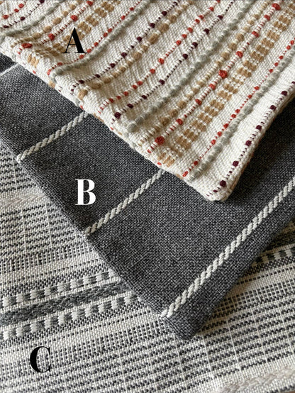 Sale: 12x21 Striped Pillow Cover - Annabel Bleu