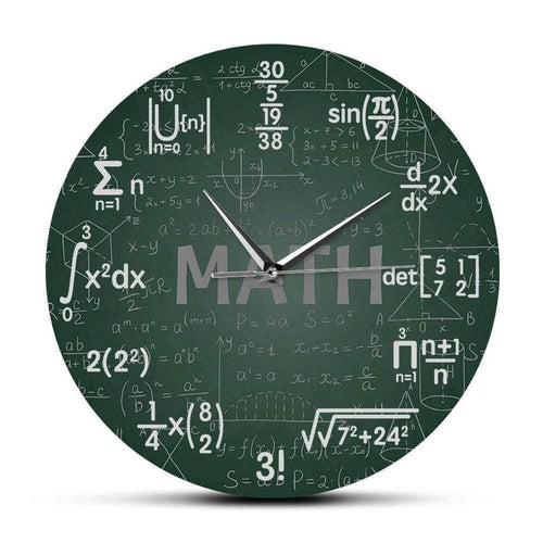Science & Math Wall Clock - Unique & Educational Timepiece