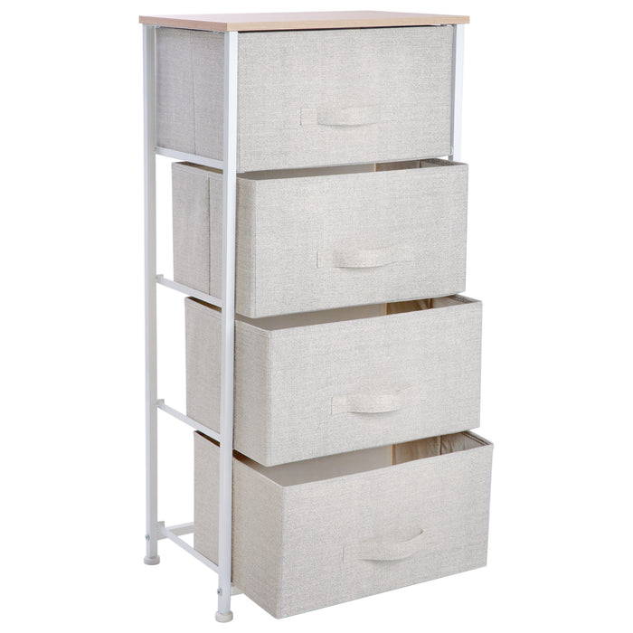 Simplify 4 Drawer Storage Chest-Beige/Green