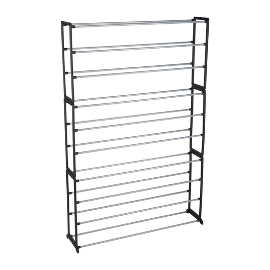Simplify 50 Pair Shoe Organizer Rack-Black