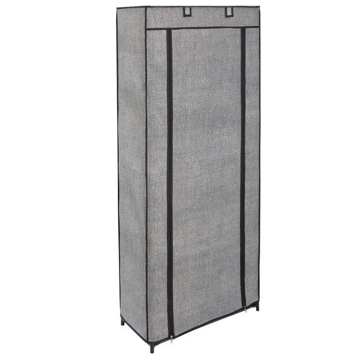 Simplify 8 Tier Shoe Organizer with Cover-Black