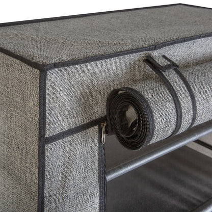 Simplify 8 Tier Shoe Organizer with Cover-Black