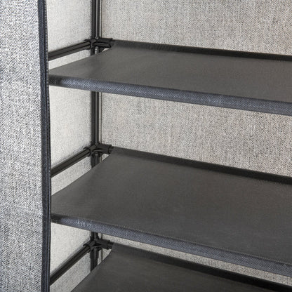 Simplify 8 Tier Shoe Organizer with Cover-Black