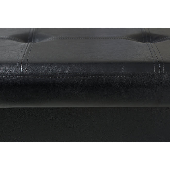 Simplify Double Folding Ottoman-Black