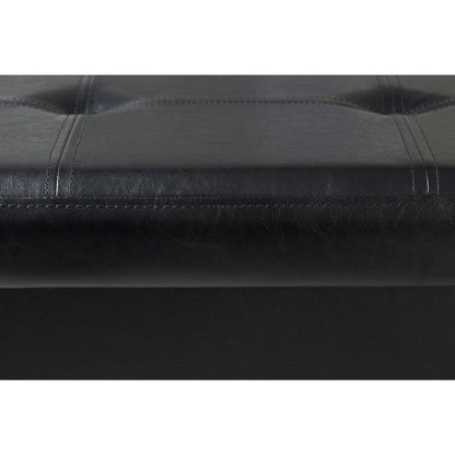 Simplify Double Folding Ottoman-Black