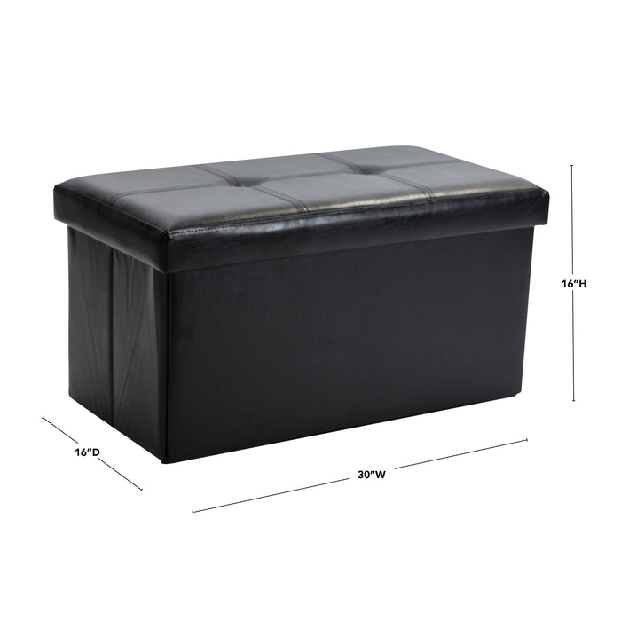 Simplify Double Folding Ottoman-Black