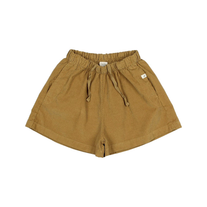 Soft Velour Skirt-Short Ocre
