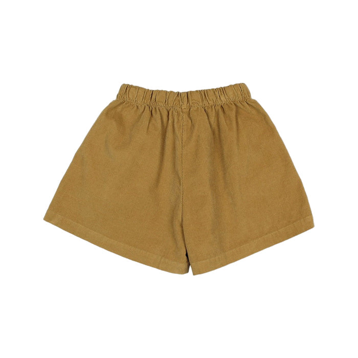Soft Velour Skirt-Short Ocre