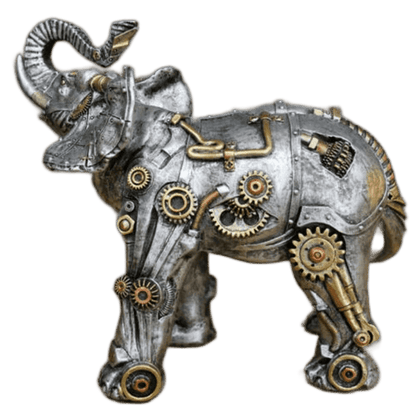 Steampunk Sausage Dog Resin Statue: Unconventional Sculpture Decoration
