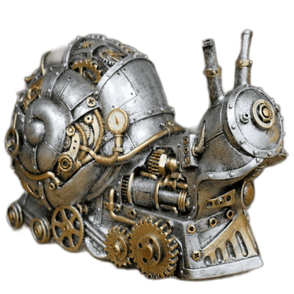 Steampunk Sausage Dog Resin Statue: Unconventional Sculpture Decoration